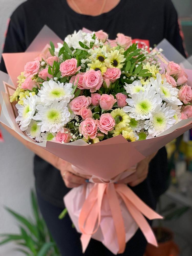 Букет цветов из: Розы и Хризантемы в Федюково