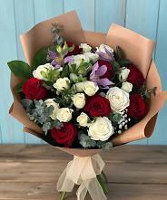 Букет цветов из:  Розы и Альстромерии в Федюково