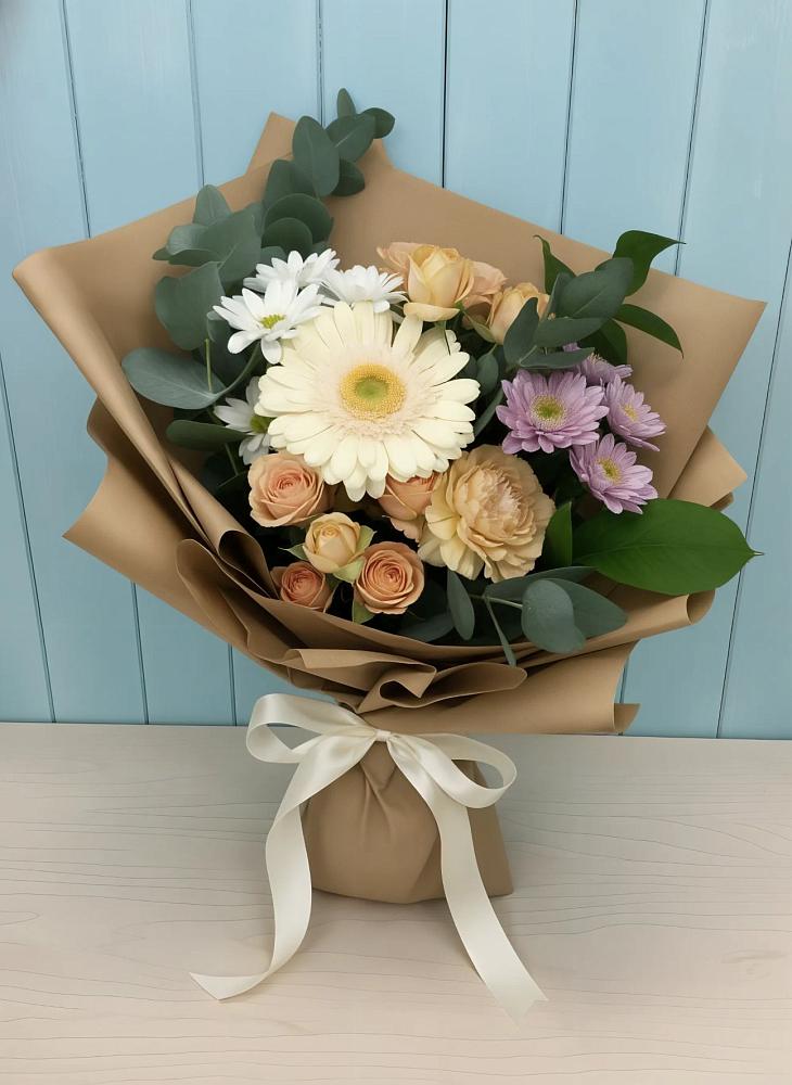 Букет цветов из: Герберы и Хризантемы в Федюково