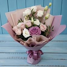 Букет цветов из:  Розы и Лизиантусы в Федюково