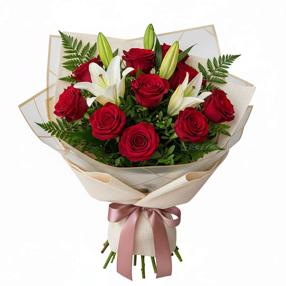 Букет цветов из: Лилии и Розы в Федюково