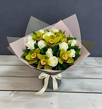 Букет цветов из:  Орхидеи и Розы в Федюково