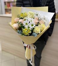 Букет цветов из:  Альстромерии, Розы и Хризантемы в Федюково