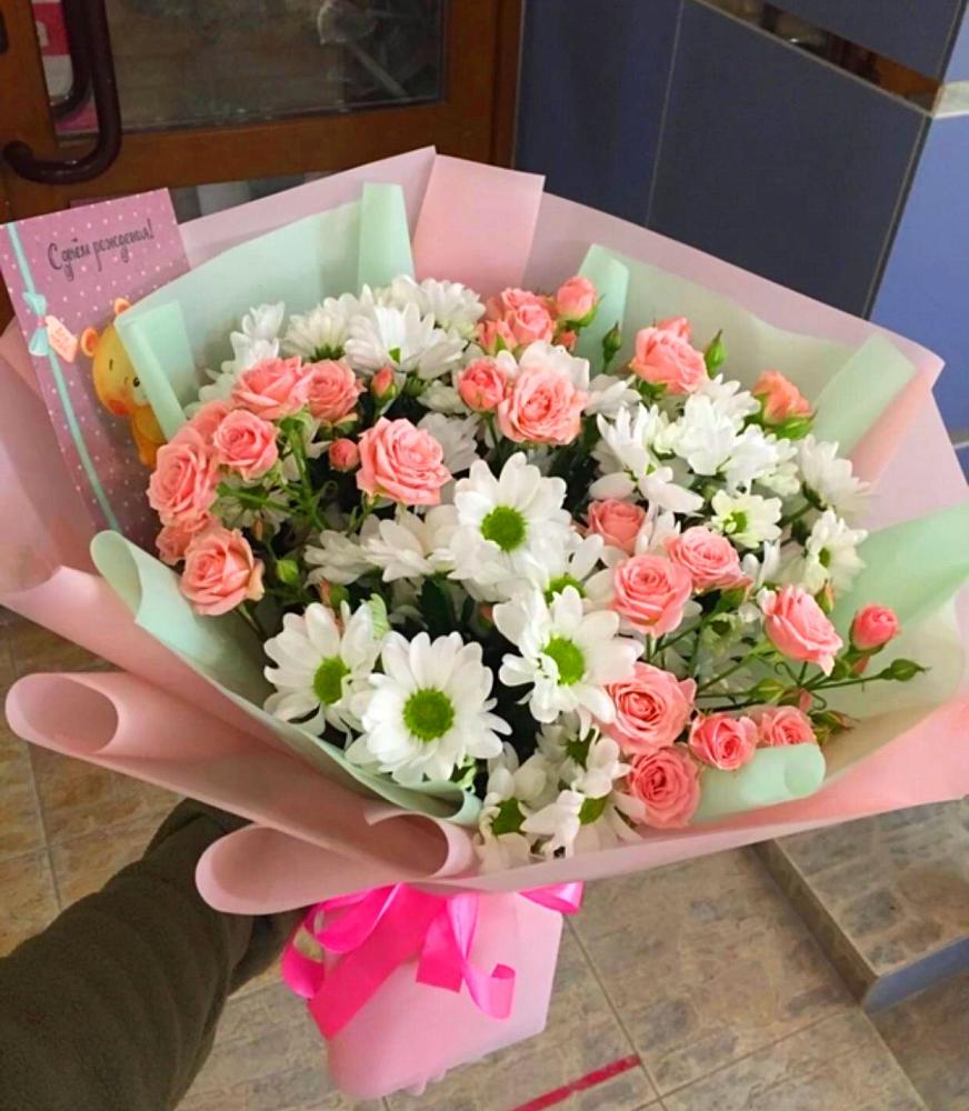 Букет цветов из: Розы и Хризантемы в Федюково