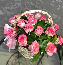 Цветочная композиция из Розы в корзине в Федюково