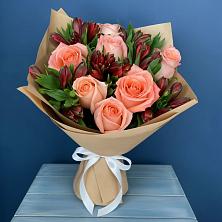 Букет цветов из:  Розы и Альстромерии в Федюково