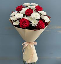 Букет цветов из:  Розы и Хризантемы в Федюково