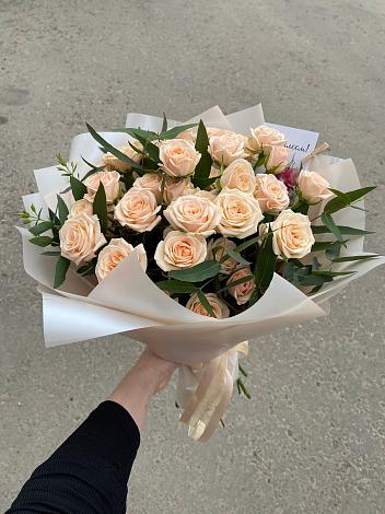 Букет Кремовые розы Латте в Федюково