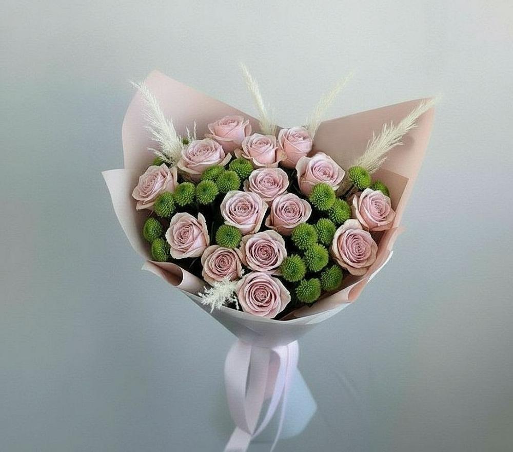 Букет цветов из: Розы и Хризантемы в Федюково