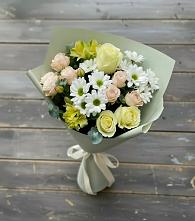 Букет цветов из:  Альстромерии, Розы и Хризантемы в Федюково