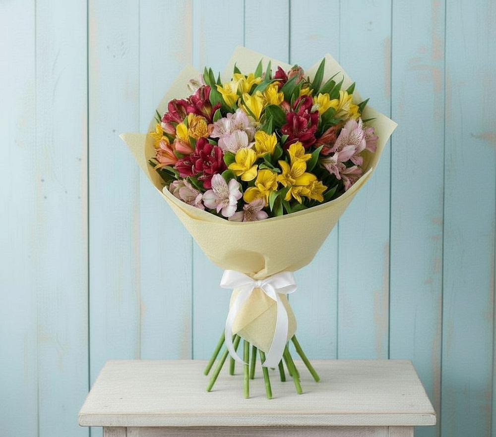 Букет цветов из: Альстромерии в Федюково