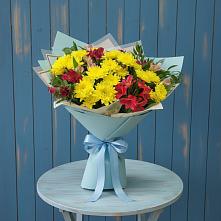 Букет цветов из:  Альстромерии и Хризантемы в Федюково