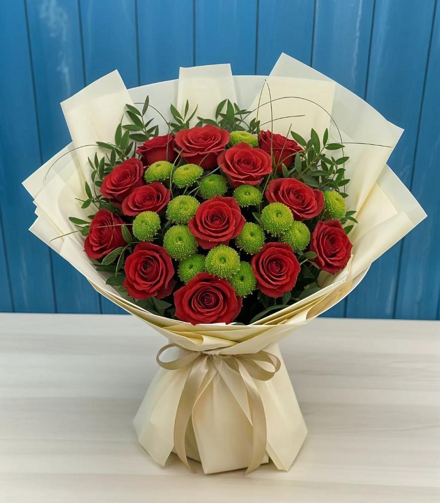 Букет цветов из: Розы и Хризантемы в Федюково