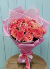 Букет 15 Розовых роз Равель в Федюково